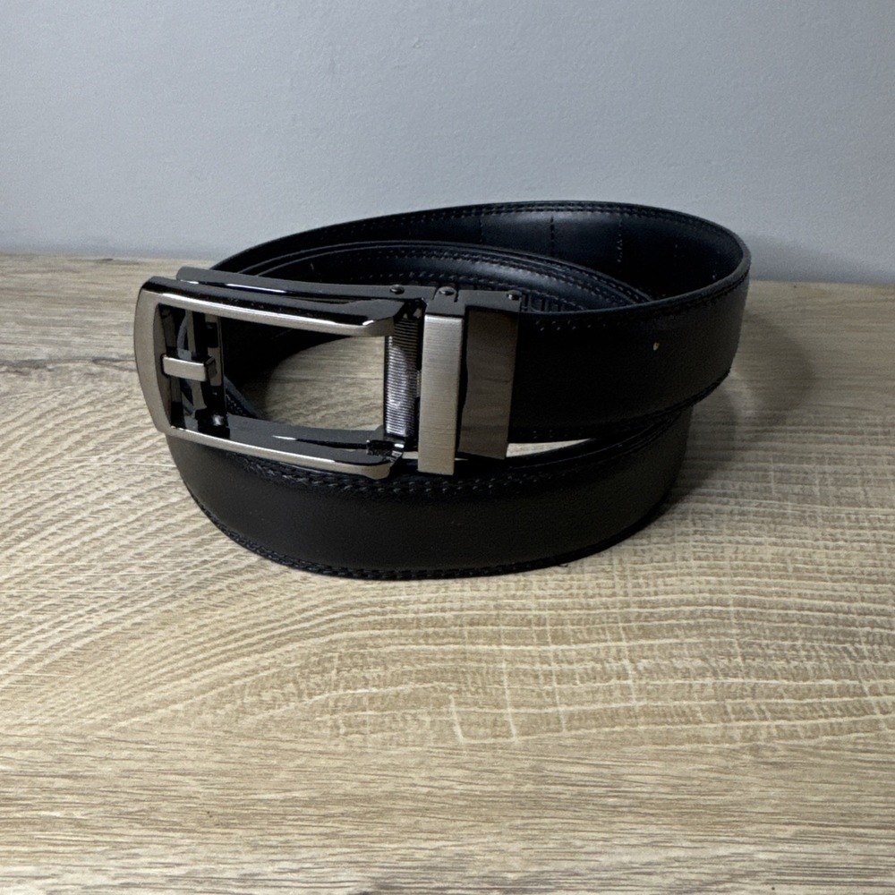 Comfort‎ Click Belt for Men Black Adjustable Perfect Fit Leather Belt One Size